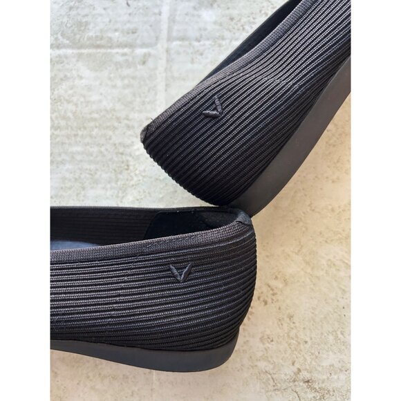 Vivaia Margot Womens Sz 39.5 Cloud Walker Slip On Square Toe Flats Black - Picture 7 of 7